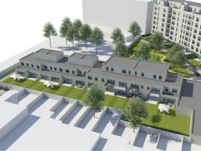 Gelijkvloersappartement met één slaapkamer en terras+tuin aan de leefruimte.
Afwerking naar keuze !
Ondergrondse parking bij aan te